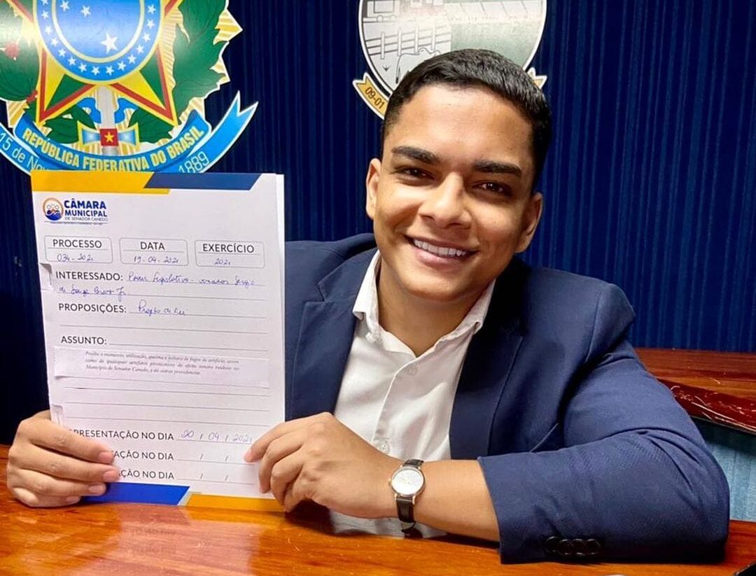 Aos 26 anos, Sérgio Bravo Jr tem mostrado toda a força da juventude e do trabalho em prol da população de Senador Canedo.