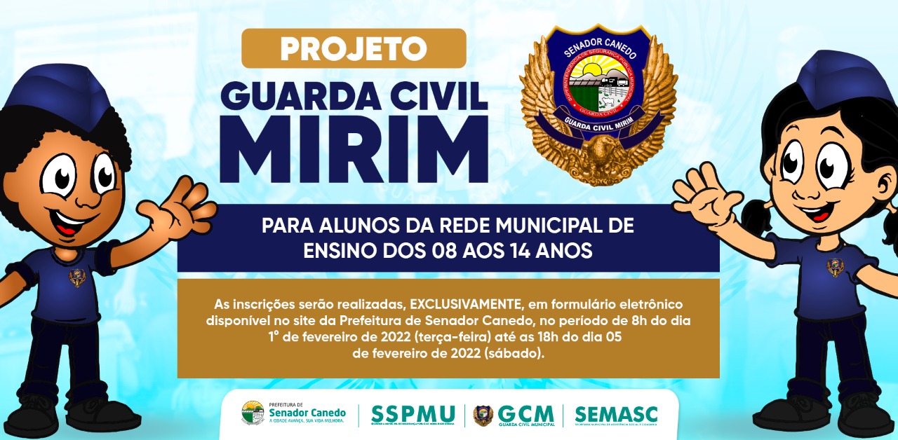 Senador Canedo abre inscrições para o Programa Guarda Mirim