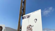 Artistas fazem ilustrações sobre liberdade na Praça dos Três Poderes; veja fotos 