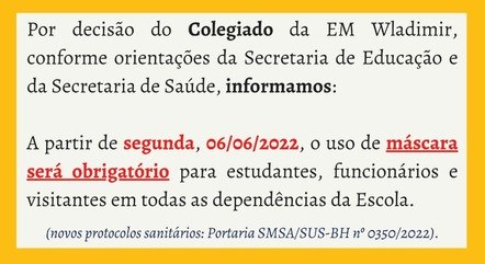 Cartazes foram afixados pela escola