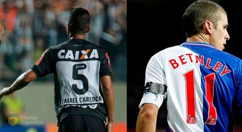 Gafes em camisas de jogadores: Rafael Carioca virou Rafael Careoca e Bentley virou Betnley.