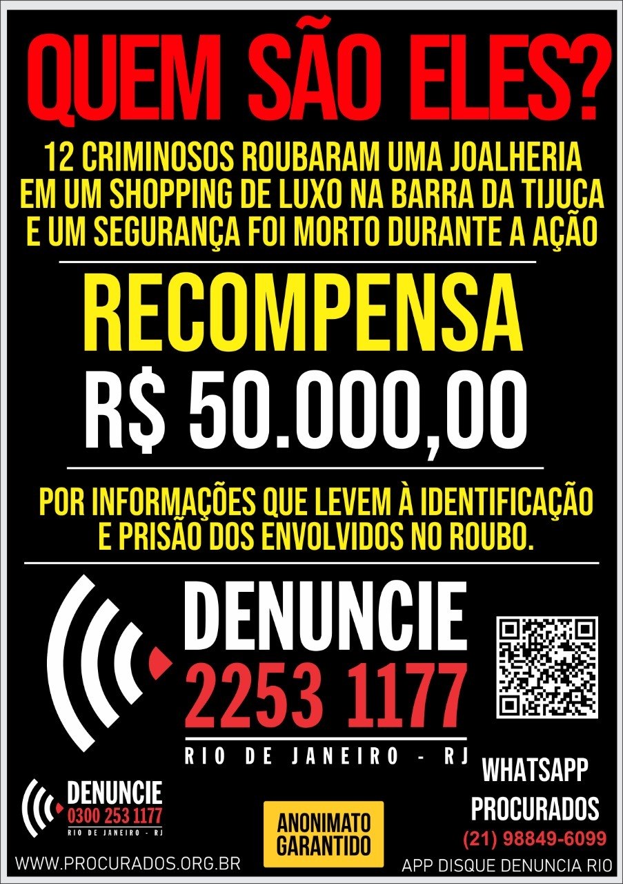 Disque Denúncia divulgou cartaz 