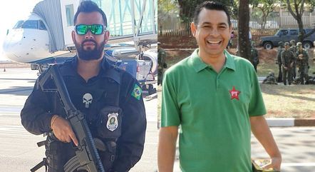 O policial Jorge Guaranho e o guarda Marcelo Arruda