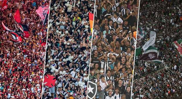 Panorama da pesquisa O Globo/Ipec sobre as torcidas atualmente (percentuais contabilizando toda a população do Brasil, não apenas Rio de Janeiro) - Flamengo: 21,8% / Vasco: 4,2% / Botafogo: 1,3% / Fluminense: 1,1% 