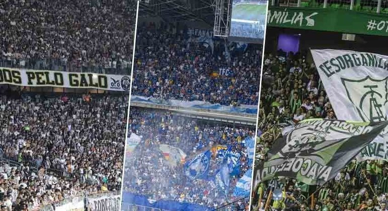 Panorama da pesquisa O Globo/Ipec sobre as torcidas atualmente (percentuais contabilizando toda a população do Brasil, não apenas Belo Horizonte) - Cruzeiro: 3,1% / Atlético-MG: 2,1% / América-MG: 0,4%