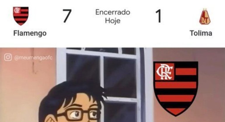 Libertadores: os melhores memes da goleada por 7 a 1 do Flamengo diante do Tolima.