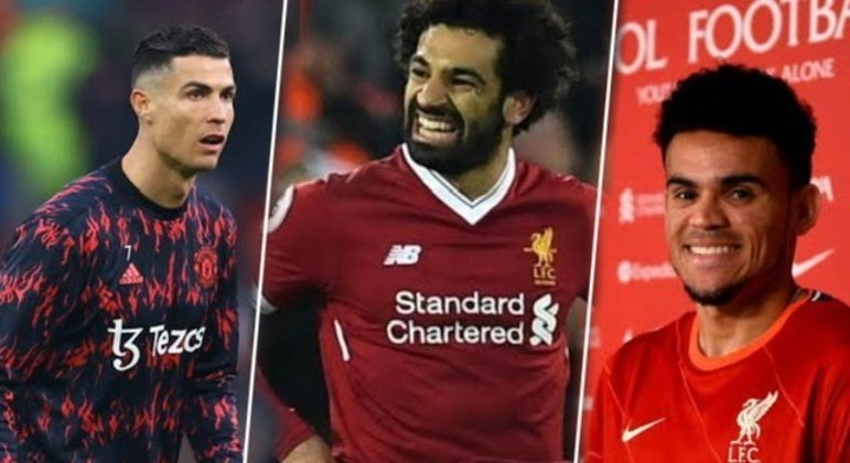 Com a camisa do Liverpool, o português poderia atuar centralizado, como um centroavante, enquanto Salah e Luis Díaz jogariam em função do astro