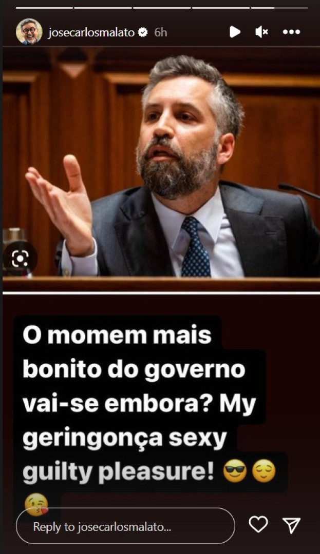 José Carlos Malato: "O homem mais bonito do Governo vai-se embora"