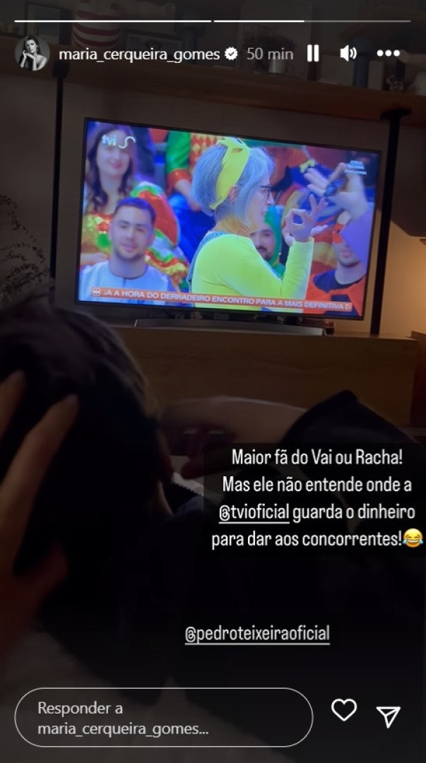 Filho de Maria Cerqueira Gomes é fã de programa da TVI (que não é da mãe)