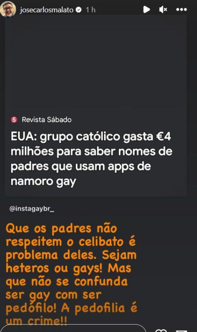 "Que não se confunda ser gay com ser pedófilo. A pedofilia é um crime"