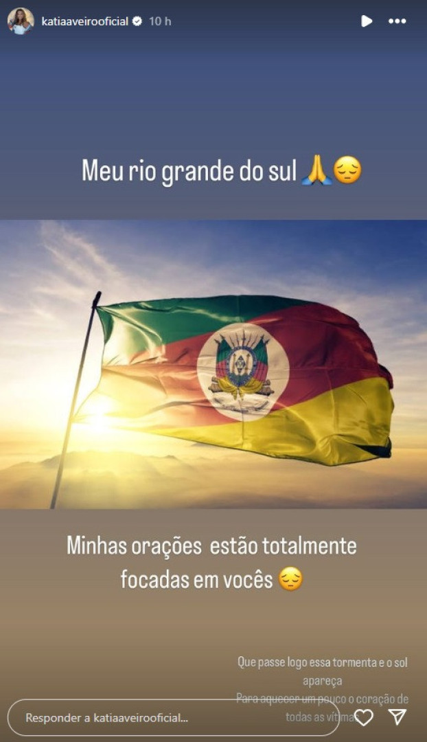 Katia Aveiro reage a cheias no sul do Brasil (já há várias mortes)