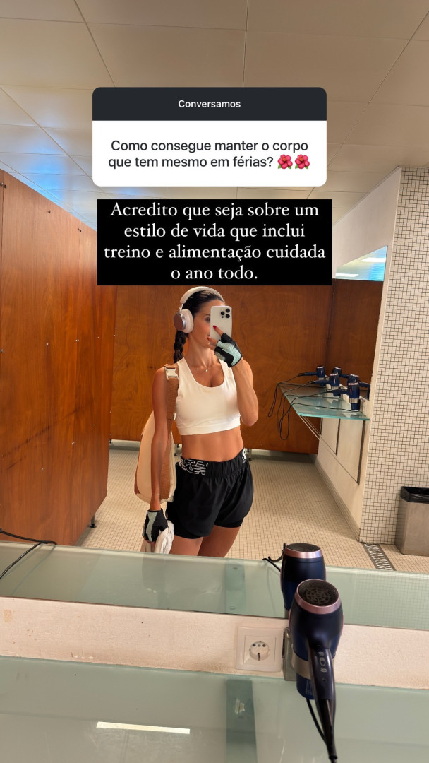 "Como consegue manter o corpo que tem mesmo em férias?"