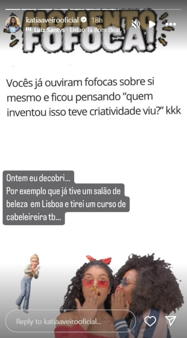 Katia Aveiro diverte-se com "fofoca" sobre si: "Ontem eu descobri…"